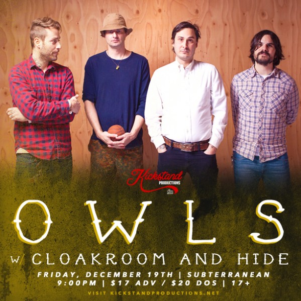 Owls Concert Poster for 12/19